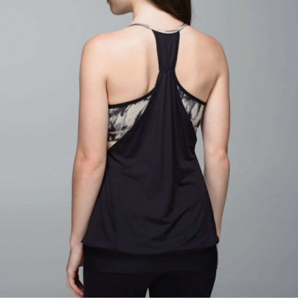 Lululemon No Limits Tank Top Black/Granite Women’s 6